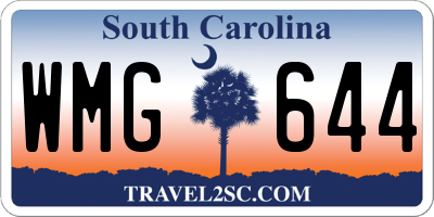 SC license plate WMG644