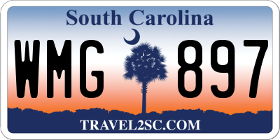 SC license plate WMG897