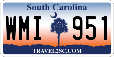 SC license plate WMI951