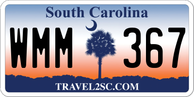 SC license plate WMM367