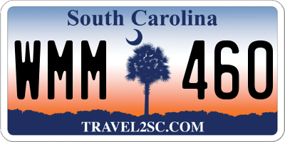 SC license plate WMM460