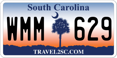 SC license plate WMM629