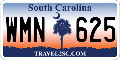 SC license plate WMN625