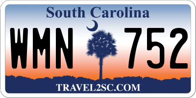 SC license plate WMN752