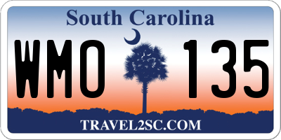 SC license plate WMO135