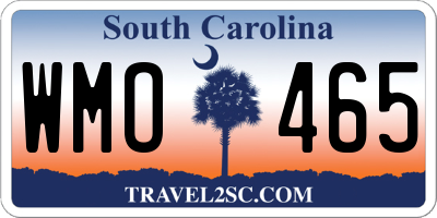 SC license plate WMO465