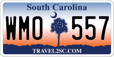 SC license plate WMO557