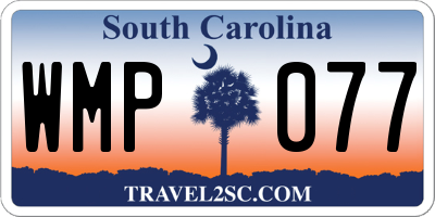 SC license plate WMP077