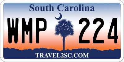 SC license plate WMP224