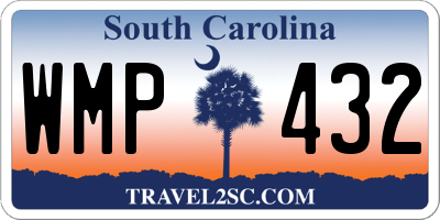 SC license plate WMP432