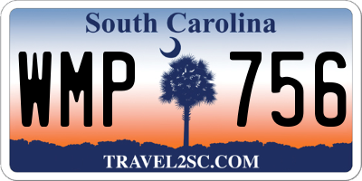 SC license plate WMP756