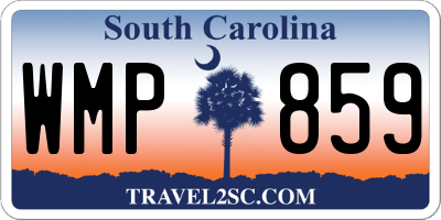 SC license plate WMP859