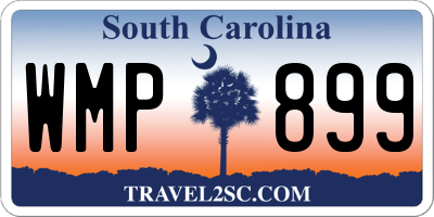 SC license plate WMP899
