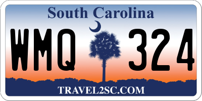 SC license plate WMQ324