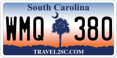 SC license plate WMQ380