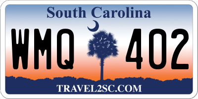 SC license plate WMQ402