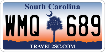 SC license plate WMQ689