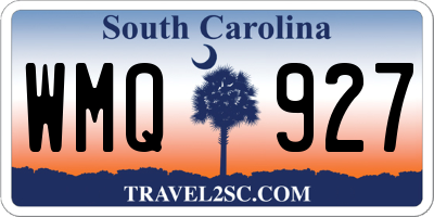 SC license plate WMQ927