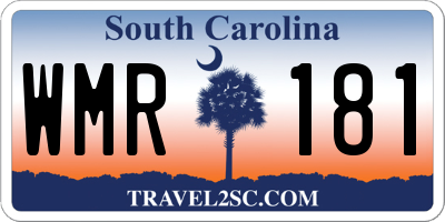 SC license plate WMR181