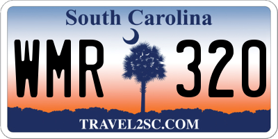 SC license plate WMR320