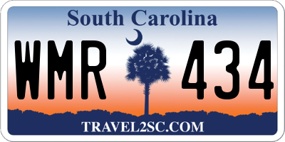 SC license plate WMR434