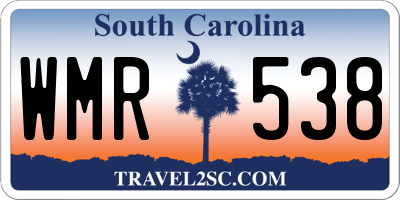 SC license plate WMR538