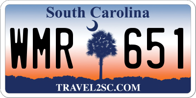 SC license plate WMR651