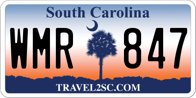 SC license plate WMR847