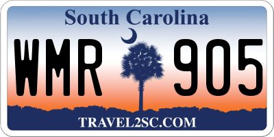 SC license plate WMR905