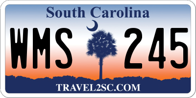 SC license plate WMS245