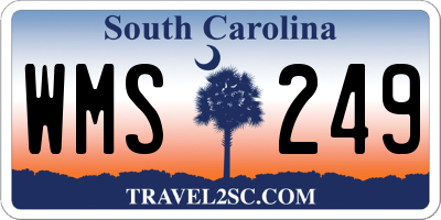 SC license plate WMS249