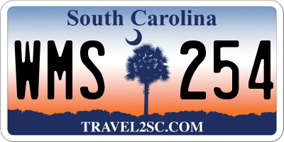 SC license plate WMS254