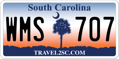 SC license plate WMS707