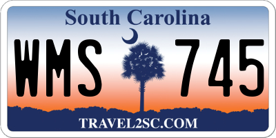 SC license plate WMS745