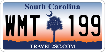 SC license plate WMT199