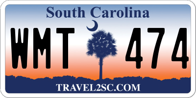 SC license plate WMT474
