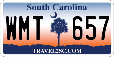 SC license plate WMT657