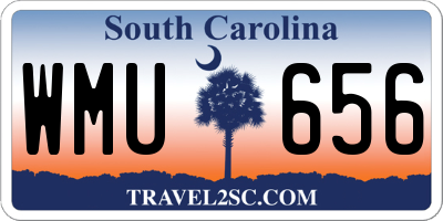 SC license plate WMU656