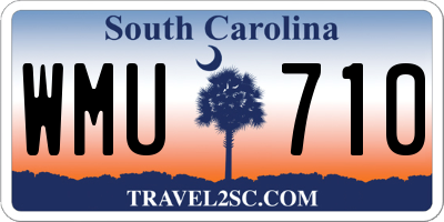 SC license plate WMU710
