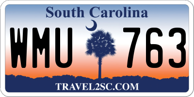 SC license plate WMU763