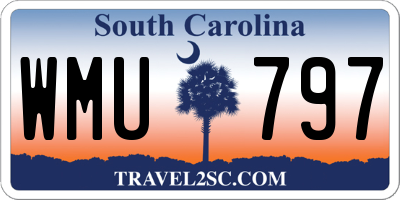 SC license plate WMU797