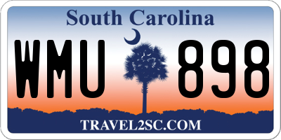 SC license plate WMU898
