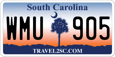 SC license plate WMU905