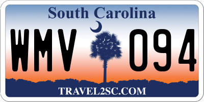 SC license plate WMV094