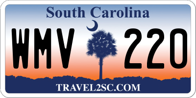 SC license plate WMV220