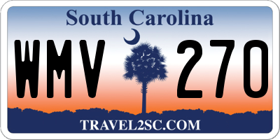 SC license plate WMV270