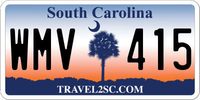 SC license plate WMV415