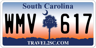 SC license plate WMV617