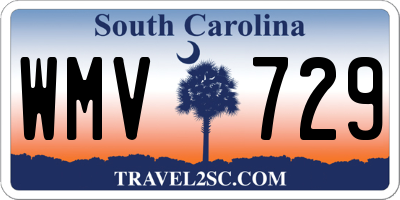 SC license plate WMV729