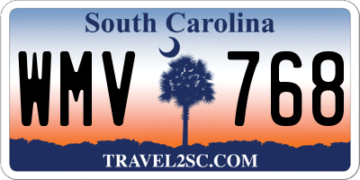 SC license plate WMV768